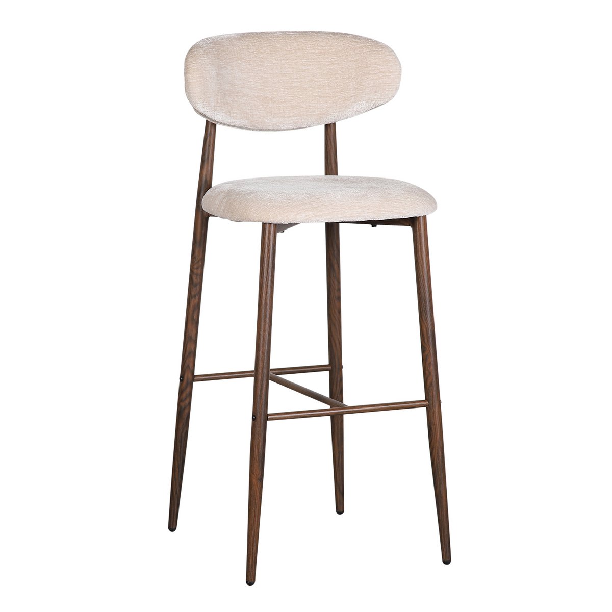 Japandi Bar Stuhl Tan (Set von 2)