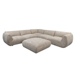 Sofa Amsterdam 6-Sitzer Ecksofa + Ottomane Sofa Latte