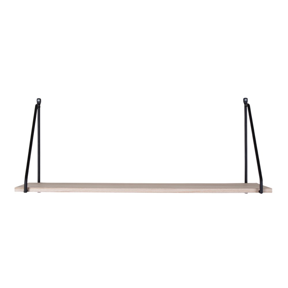 Arnhem Regal – Stahl, Holz, Schwarz/Natur – 65 x 17 x 27 cm