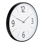 Biel Wanduhr - Schwarz/Weiß, Glas/Kunststoff, Ø51 cm