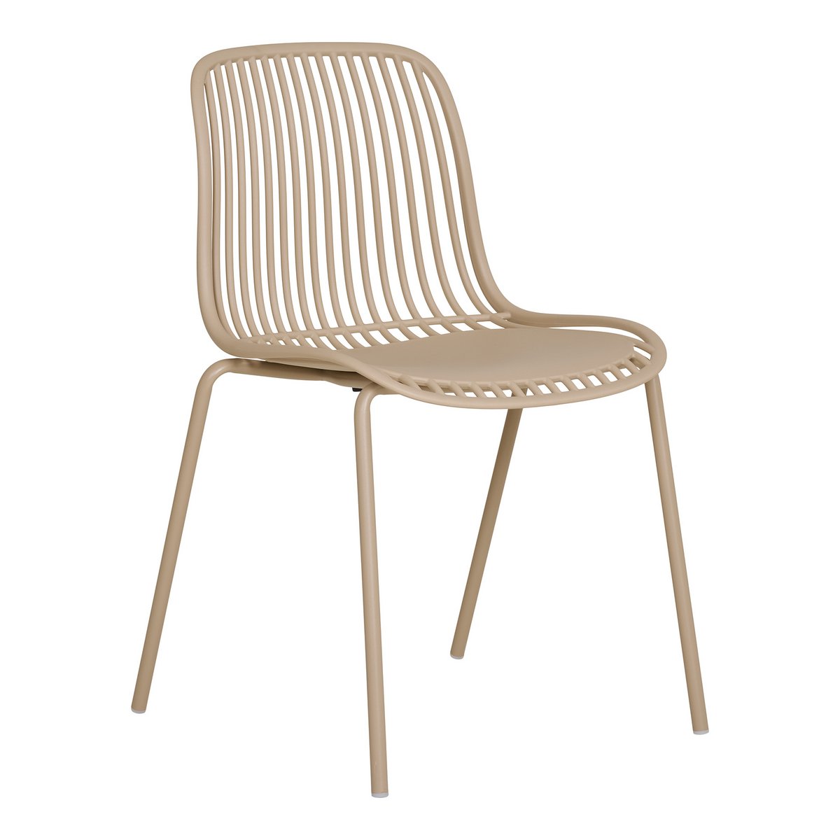 Branson Gartenstuhl – Sand, stapelbar, 55 x 46,5 x 82 cm – 4er-Set