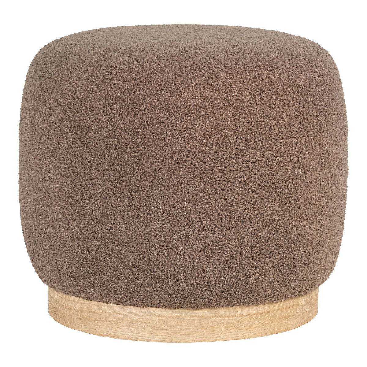 Belfort Pouf – Braun, MDF/Kiefernholz/Schaum/Polyester, 44,5 x 44,5 x 40 cm