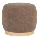 Belfort Pouf – Braun, MDF/Kiefernholz/Schaum/Polyester, 44,5 x 44,5 x 40 cm