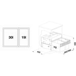 BLANCO Einbaumülleimer Select II 60/2 Orga, 526208, ab 60cm Schrankbreite, Kunststoff, 19 und 30 Liter