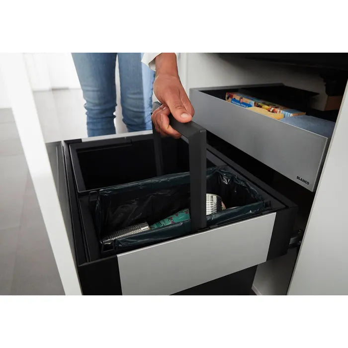 BLANCO Einbaumülleimer Select II 60/2 Orga, 526208, ab 60cm Schrankbreite, Kunststoff, 19 und 30 Liter