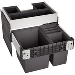 BLANCO Einbaumülleimer Select II 60/3 Orga, 526210, 60cm Schrankbreite, Kunststoff, 1x 30 & 2x 8 Liter