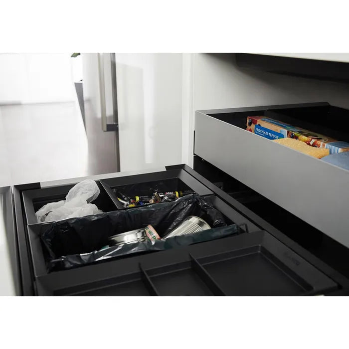 BLANCO Einbaumülleimer Select II 60/3 Orga, 526210, 60cm Schrankbreite, Kunststoff, 1x 30 & 2x 8 Liter