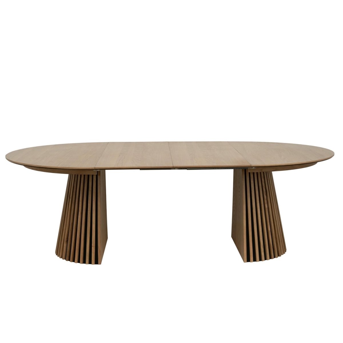 Essgruppe mit 4 Stühle und Esstisch - ø140 cm - Ausziehbar bis 240 cm Wildeiche