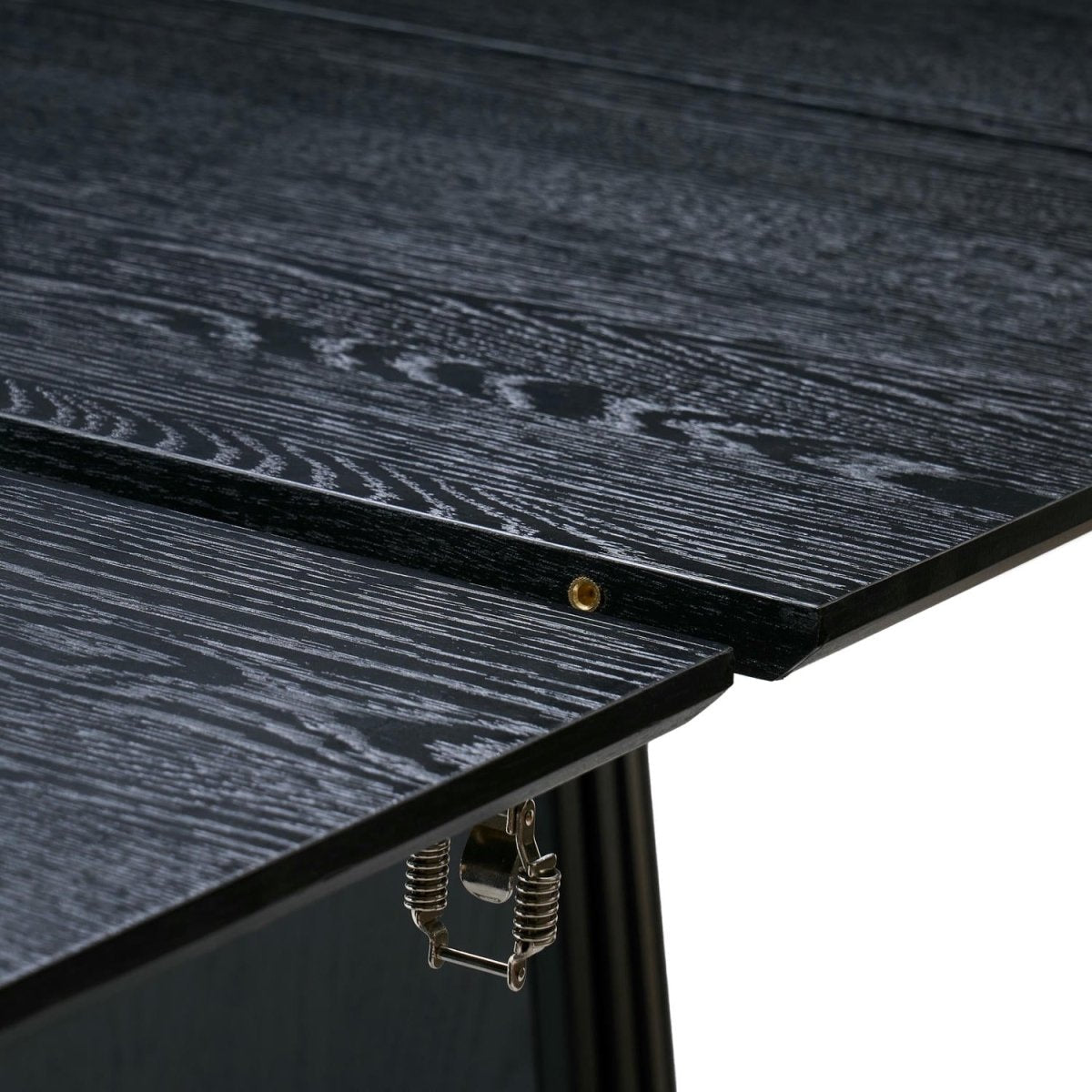 Essgruppe mit 6 Stühle und Esstisch - ø140 cm - Ausziehbar bis 240 cm Schwarz