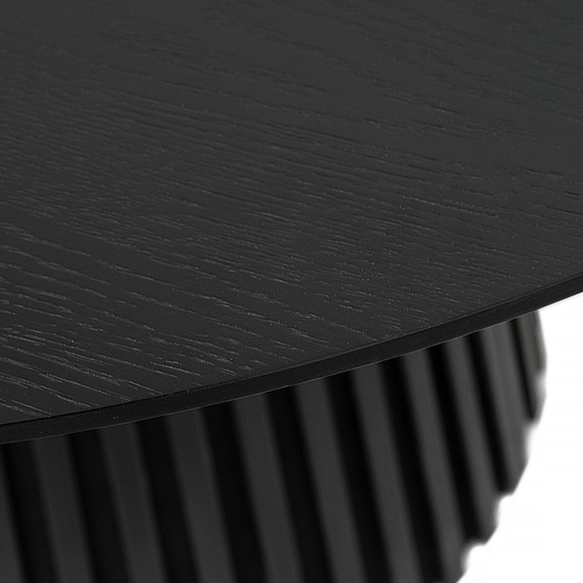Essgruppe mit 6 Stühle und Esstisch - ø140 cm - Ausziehbar bis 240 cm Schwarz