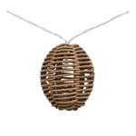 LED-Lichterkette Carlisle, Polyrattan/Metall, Natur/Schwarz