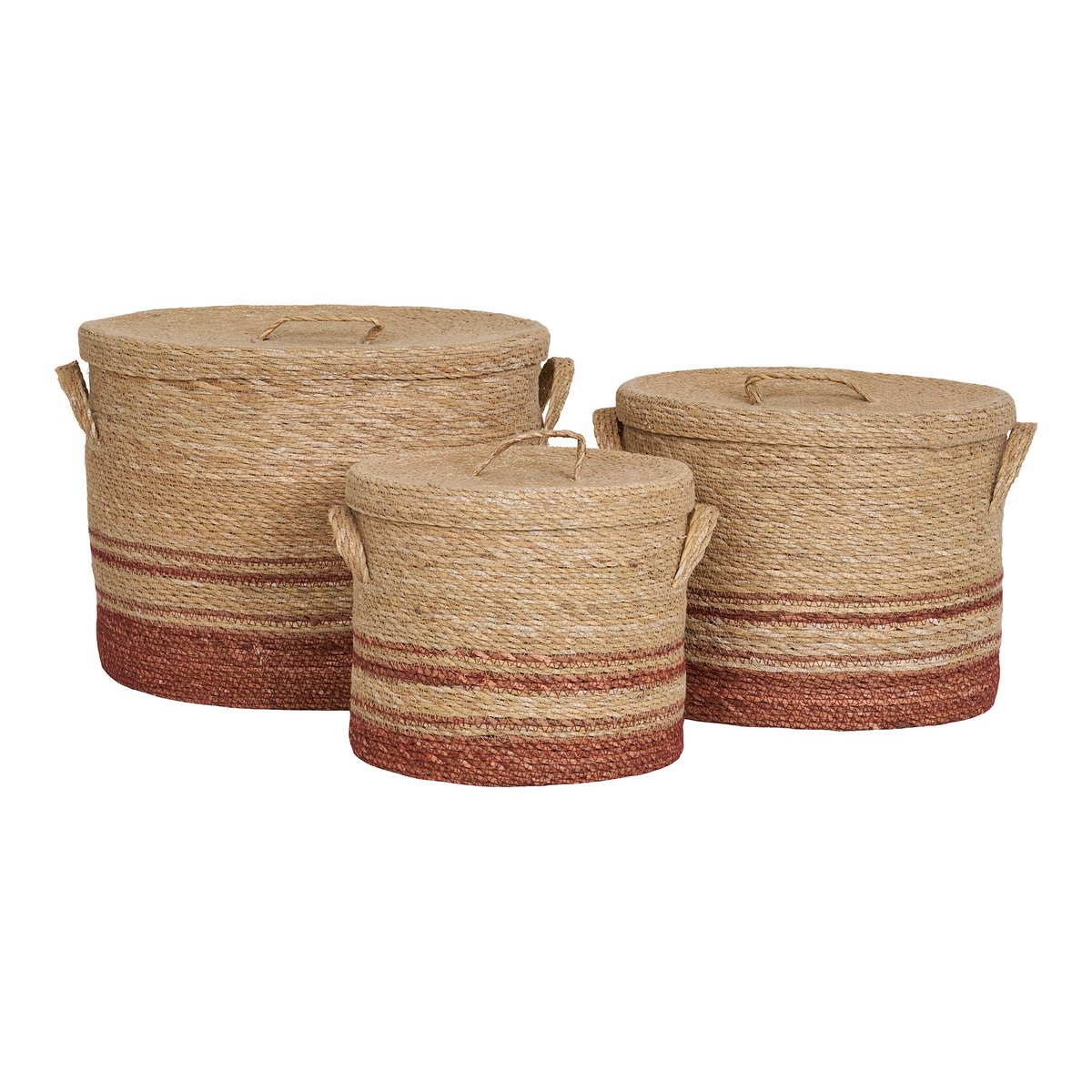 Budoni-Körbe – Natur/Braun, Seegras – 3er-Set