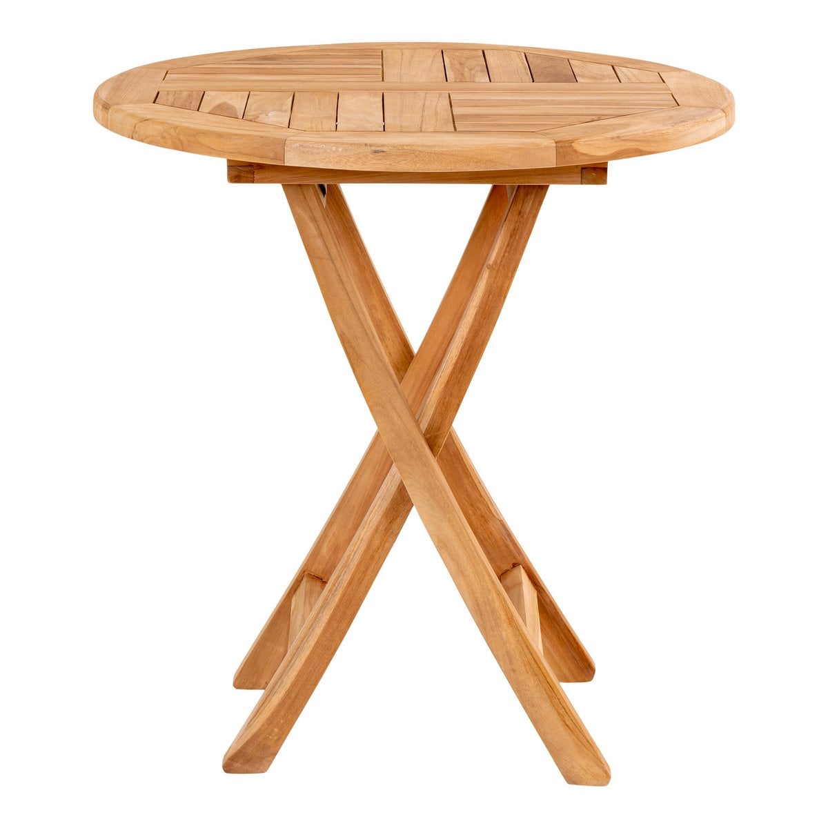 Oviedo Beistelltisch - Natur, Teak, Ø70x75 cm