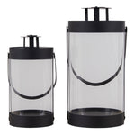 Bondi-Laternen – Schwarz, Stahl/Glas – 2er-Set