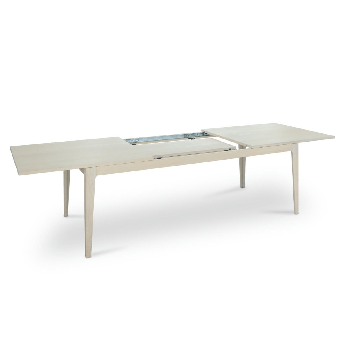 Rechteckiger Esstisch 220x100 cm - Ausziehbar bis 320 cm - Eiche bianco