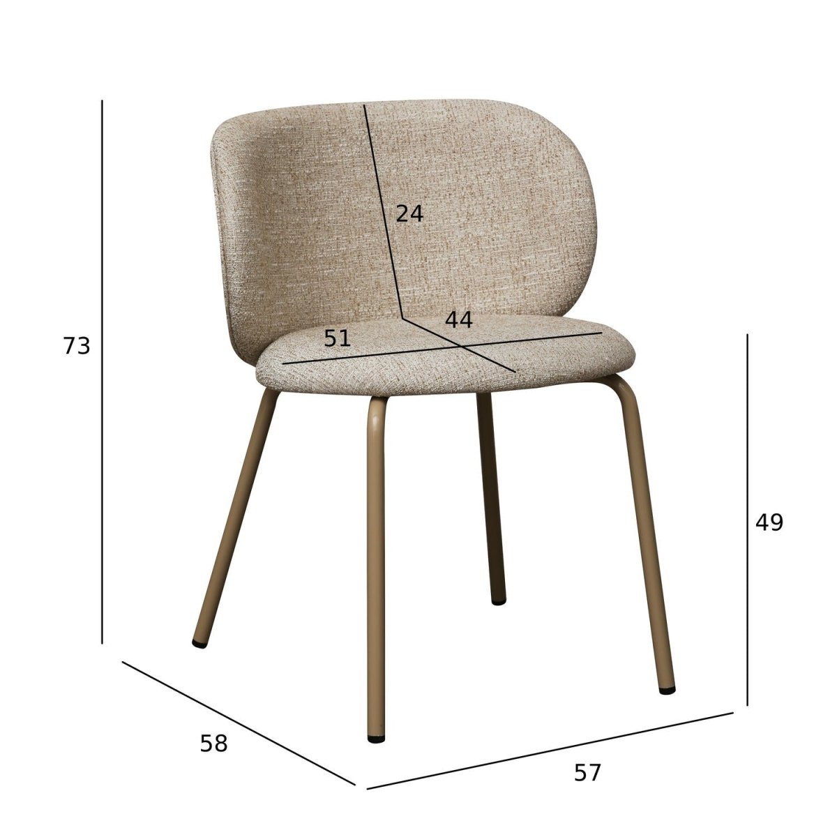 2er Set Esszimmerstühle - Beige