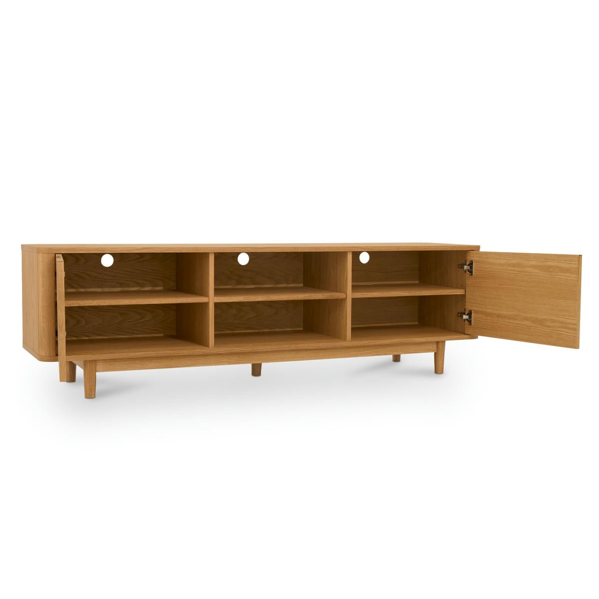 TV-Tisch mit 2 Türen - 180 cm breit - Wildeiche