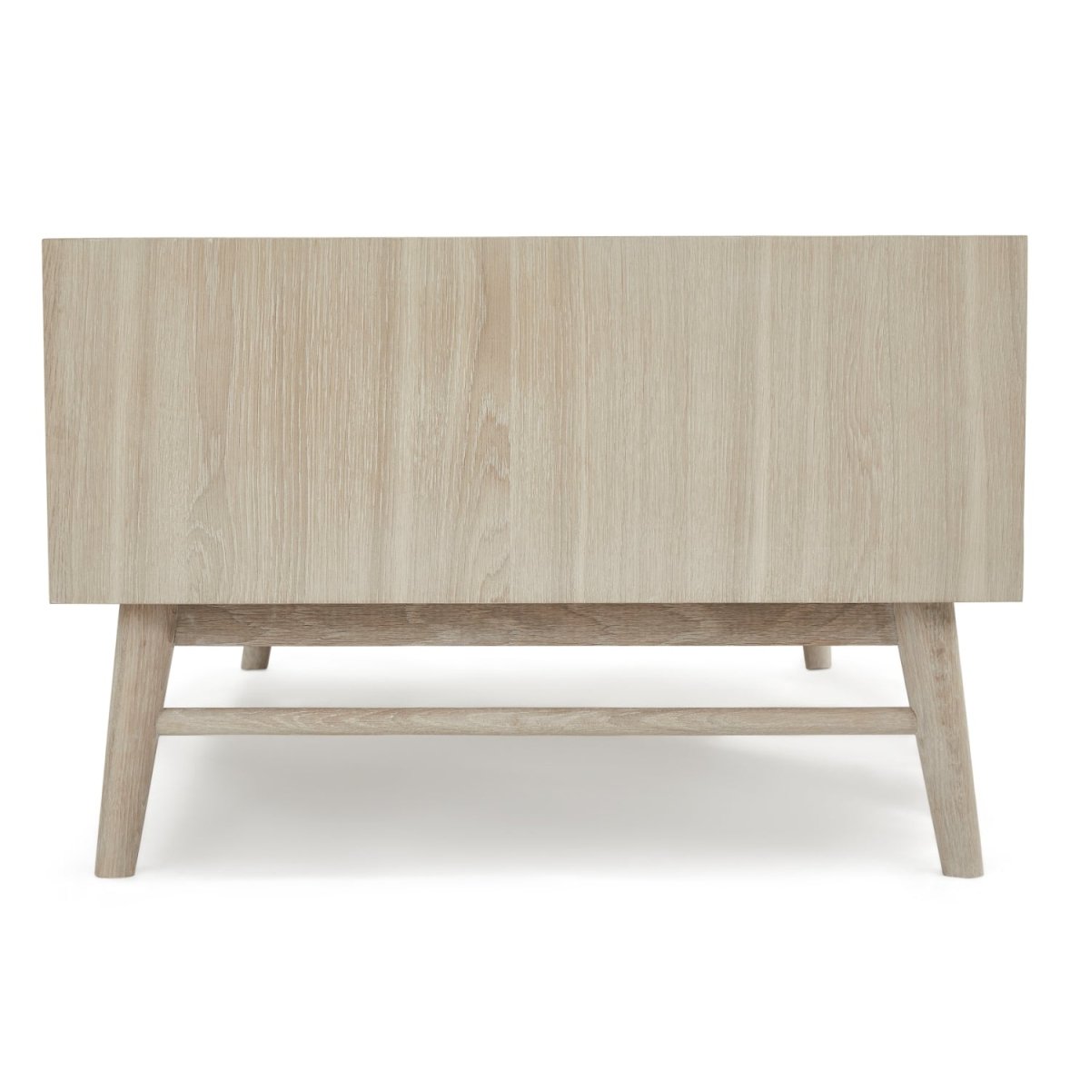Couchtisch mit Stauraum Rechteckig 120x75 cm - Eiche Bianco