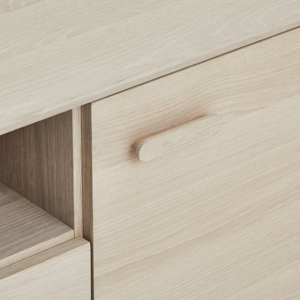 Sideboard mit 2 Türen - 160 cm breit - Eiche bianco