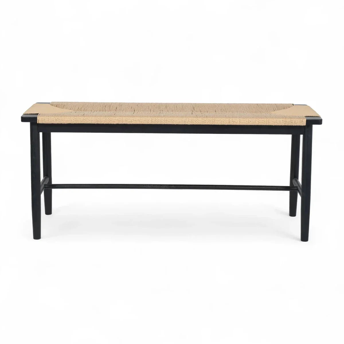 Sitzbank Prime mit Geflechtsitz - Schwarz/Beige