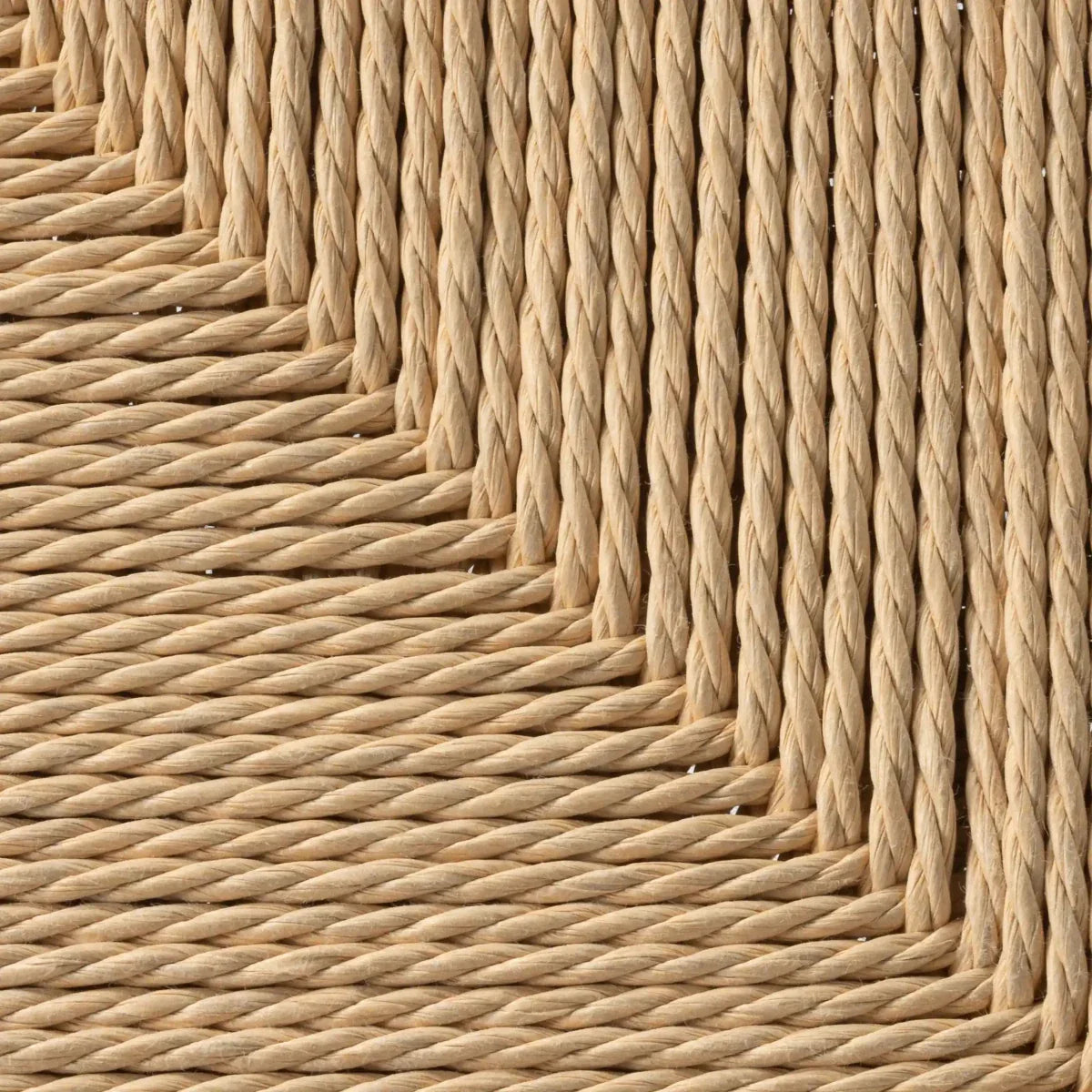 Sitzbank Shine mit Geflechtsitz - Schwarz/Beige