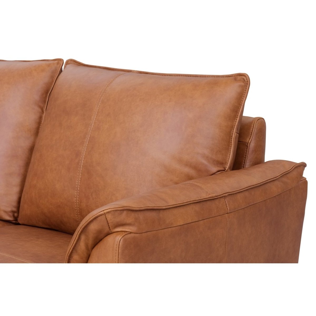 2-Sitzer Ledersofa - Echtleder Cognac Braun