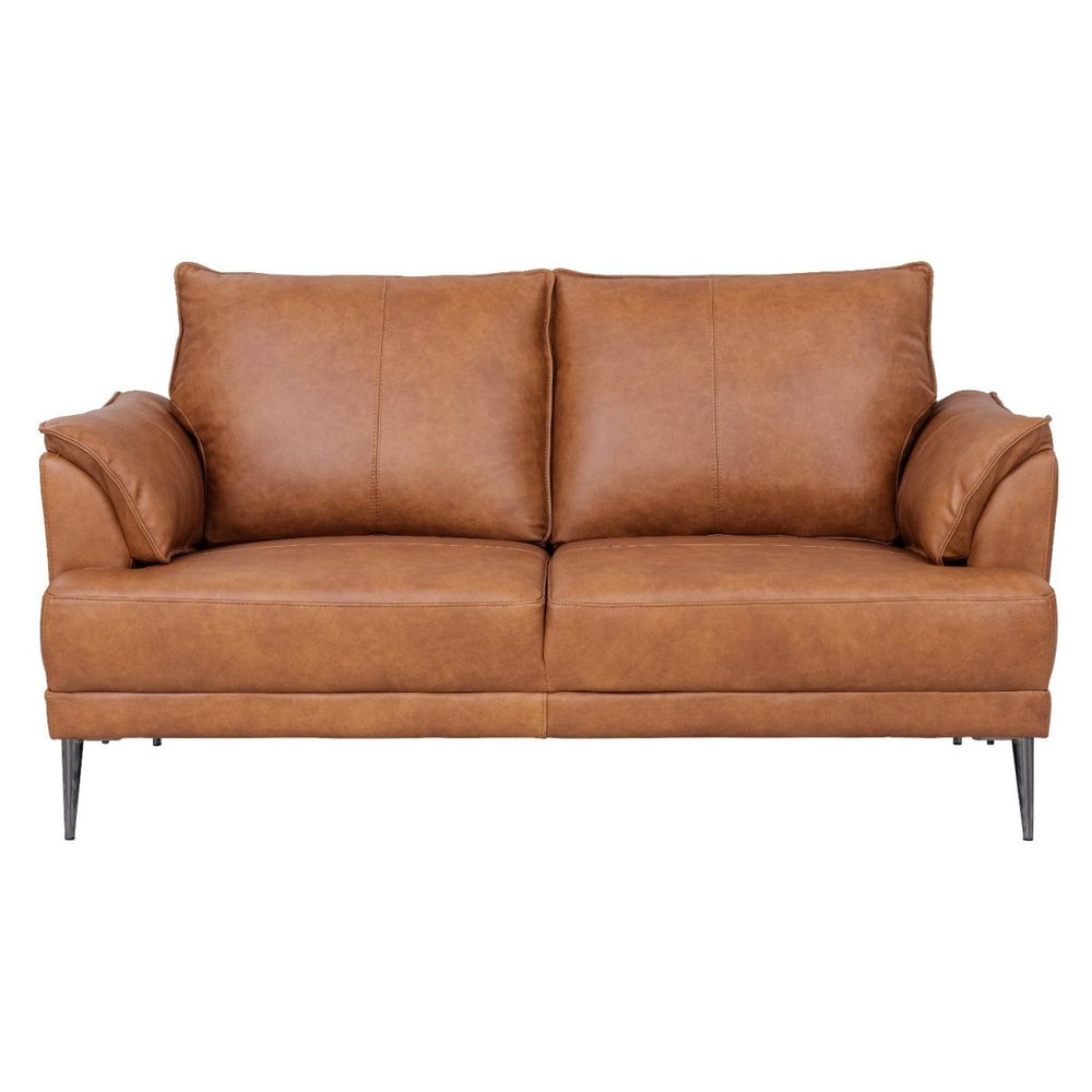 2-Sitzer Ledersofa - Echtleder Cognac Braun