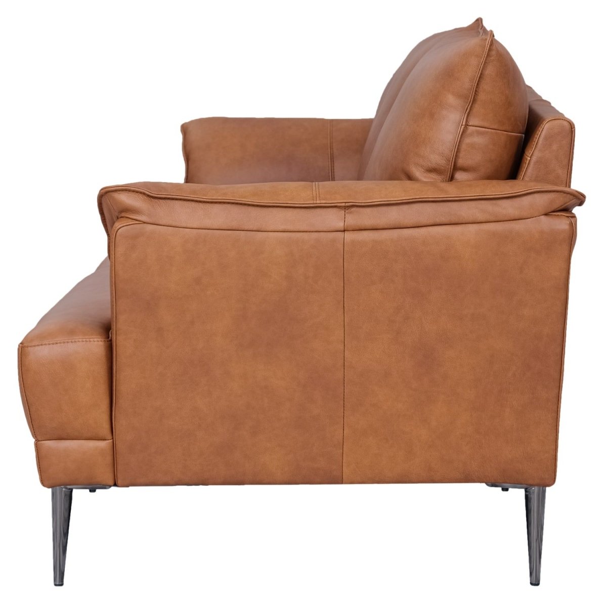 3-Sitzer Ledersofa - Echtleder Cognac Braun