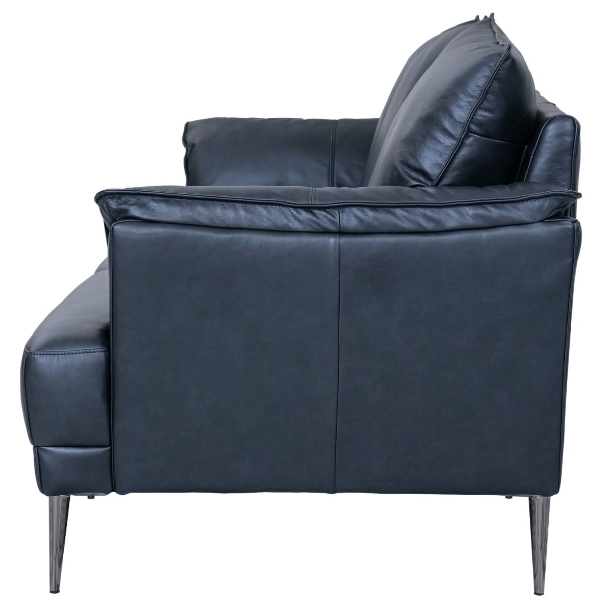 3-Sitzer Ledersofa - Echtleder Schwarz