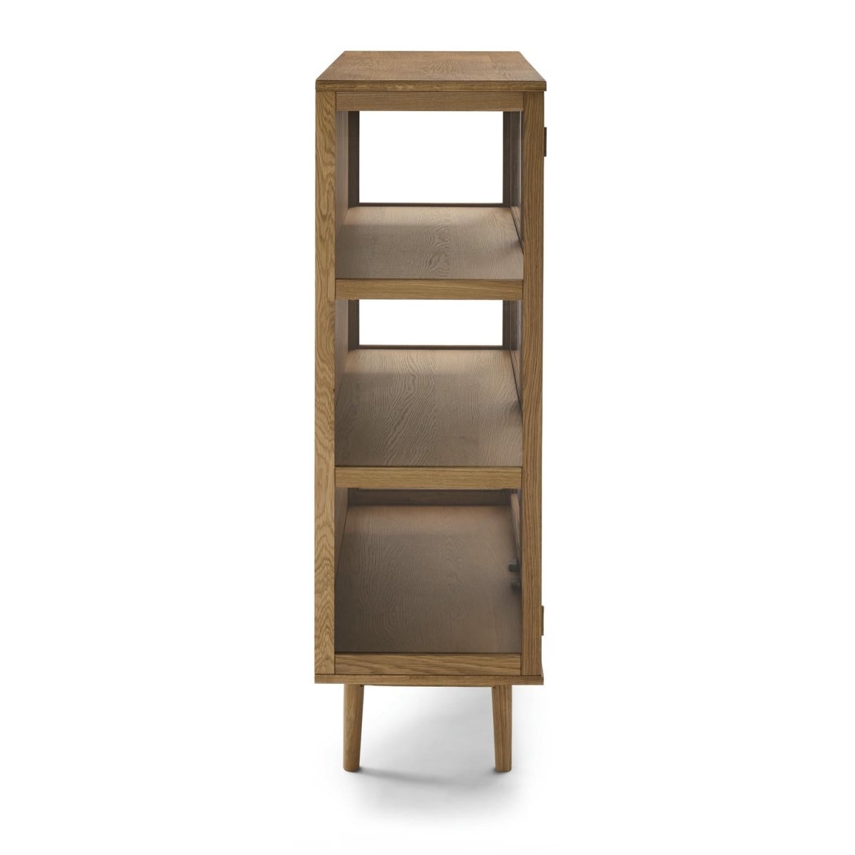 Highboard mit Glastüren - 100 cm breit - Wildeiche