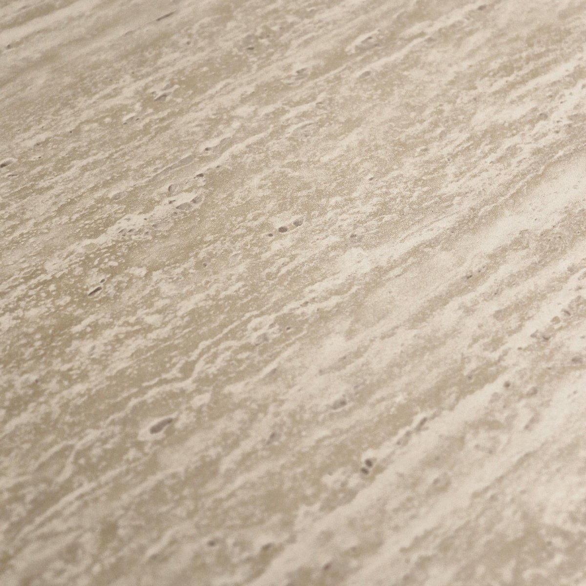 Couchtisch Rund ø45 cm - Travertine-Optik Beige