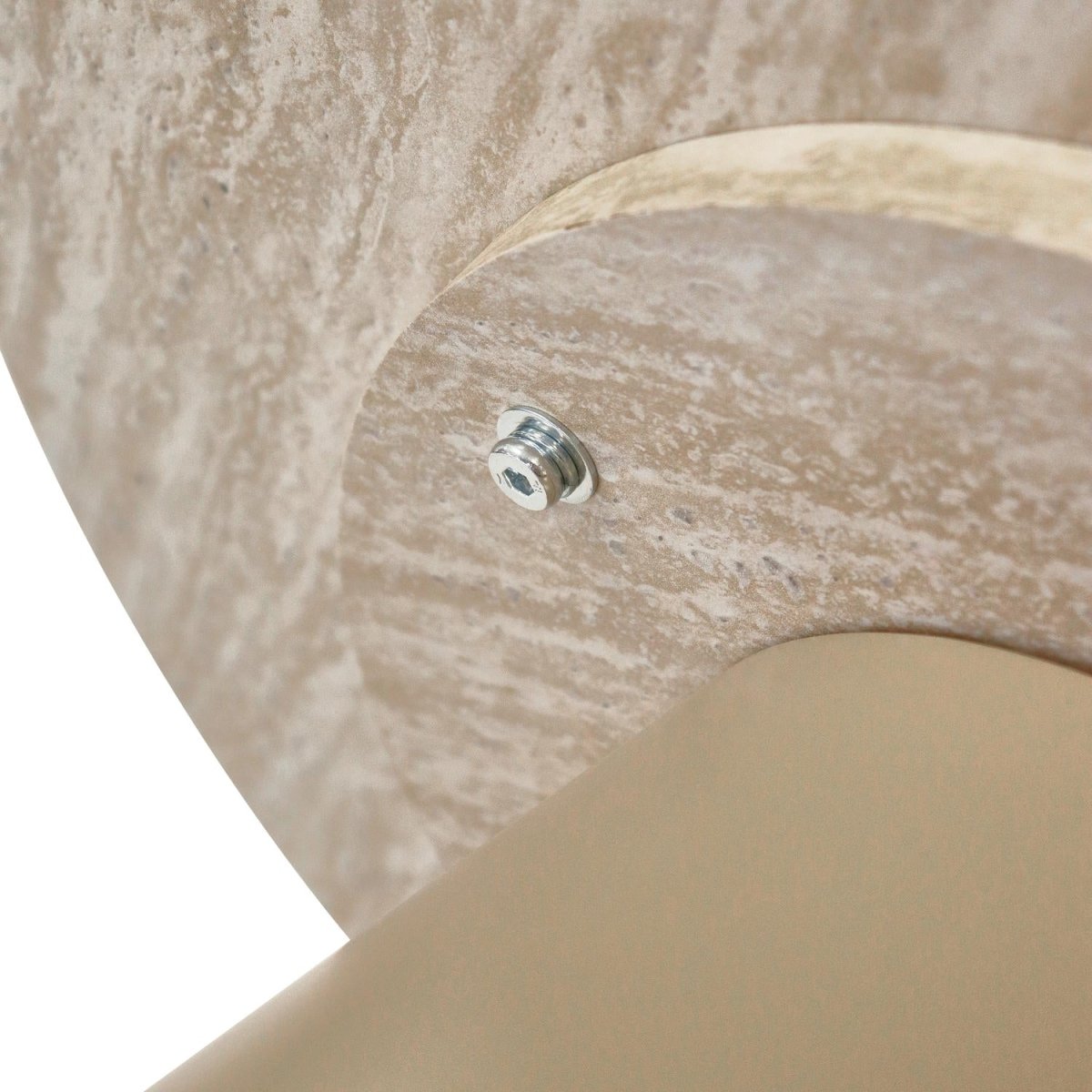 Couchtisch Rund ø45 cm - Travertine-Optik Beige