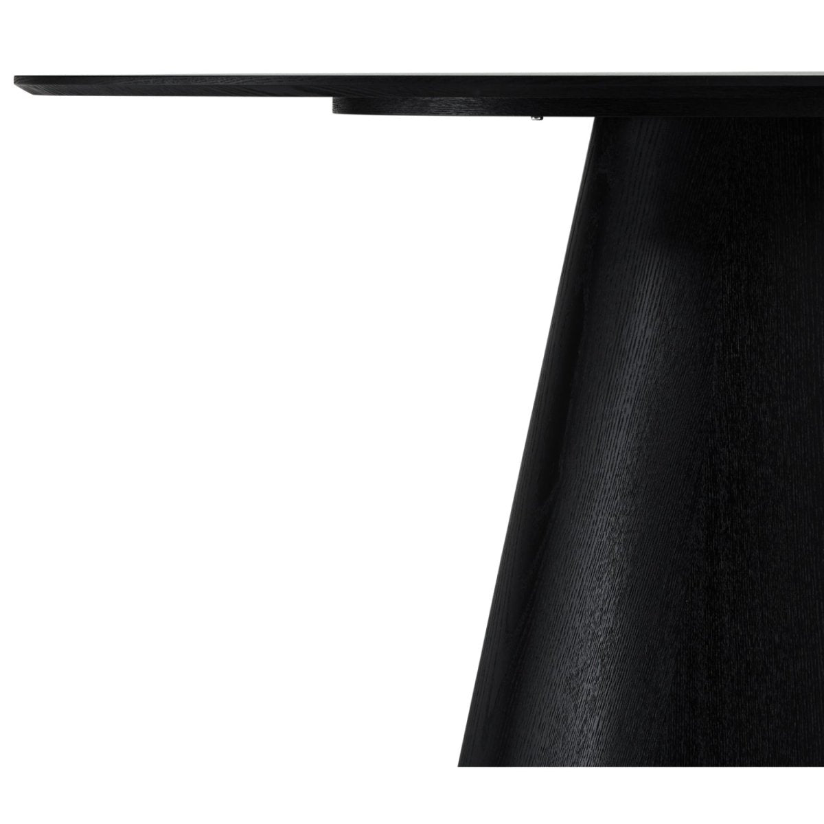 Ovaler Esstisch 160x90 cm - Eiche Schwarz