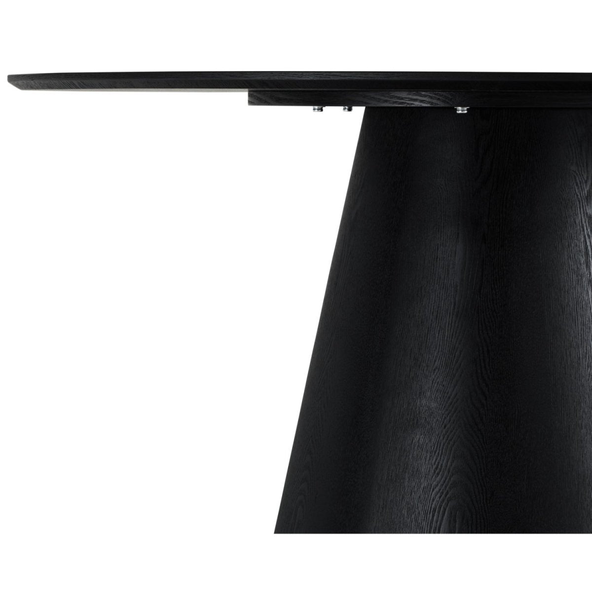 Runder Esstisch ø120 cm - Eiche Schwarz