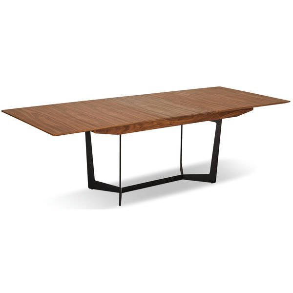 Rechteckiger Esstisch 200x100 cm - Ausziehbar bis 250 cm - Amerikanische Walnuss