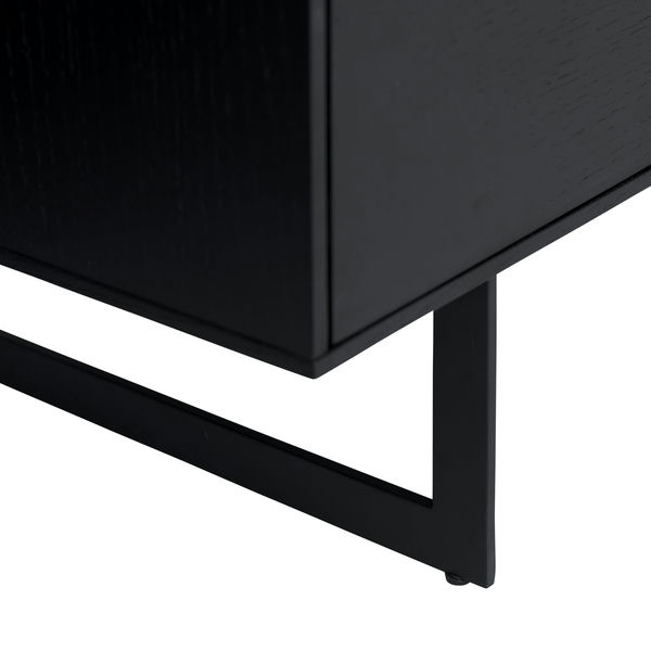 Vitrine mit LED-Beleuchtung - 110 cm breit - Schwarz
