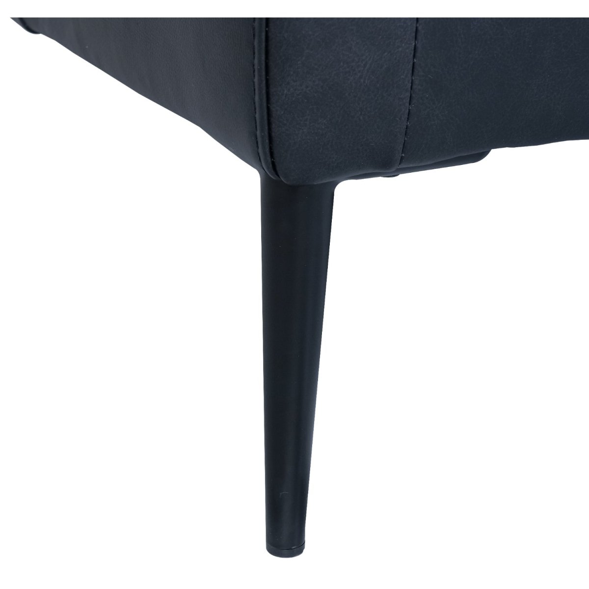 3-Sitzer Ledersofa - Echtleder Schwarz